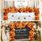 6.2FT Fall Maple Leaf Garland Autumn Garland Sunflower Pumpkin Berry Pinecone Cone Garland Decoration for Wedding Party Thanksgiving Table Fireplace Door Frame Doorway Backdrop Harvest Decor